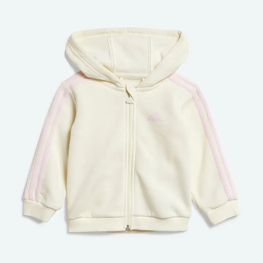 ADIDAS INFANTS ESSENTIALS FULL-ZIP HOODED JOGGER SET PINK