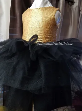 Allyson dress Black and gold sequin