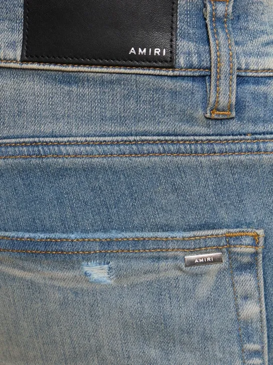 Amiri   15cm Stack cotton denim jeans 