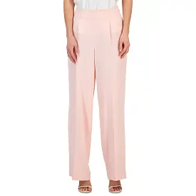 Anne Klein Womens High Rise Pleated Wide Leg Pants