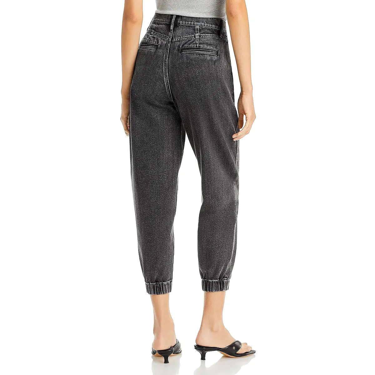 Aqua Womens High Rise Pleated Jogger Jeans