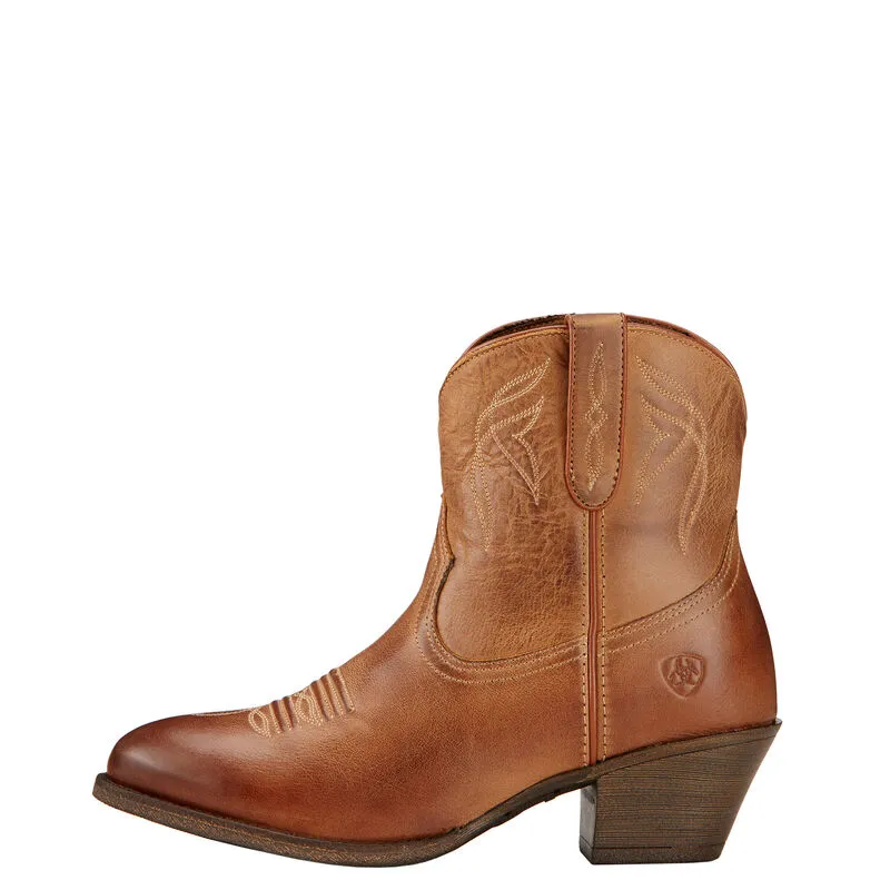 Ariat Womens Darlin Western Side-zip Boot- Burnt Sugar