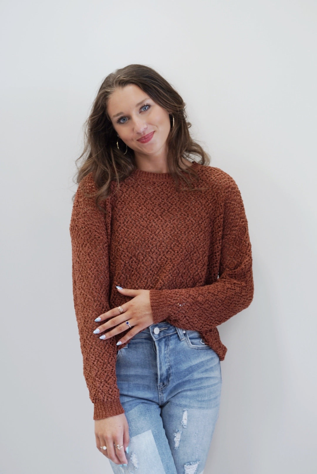 Camille Cable Knit Chenille Sweater