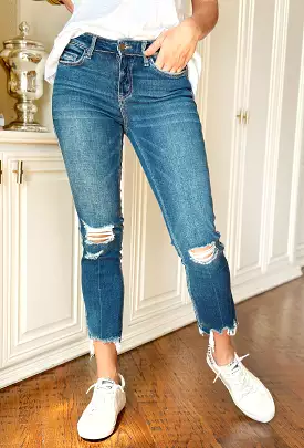 Caroline Slim Straight Denim by Flying Monkey