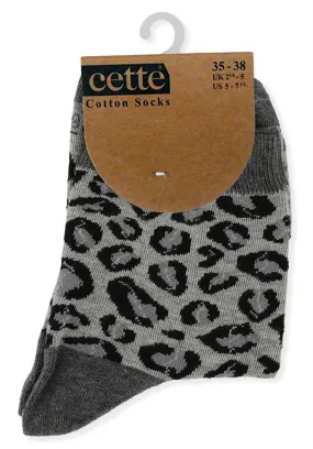 Cette Clearance Leopard Socks 267-12