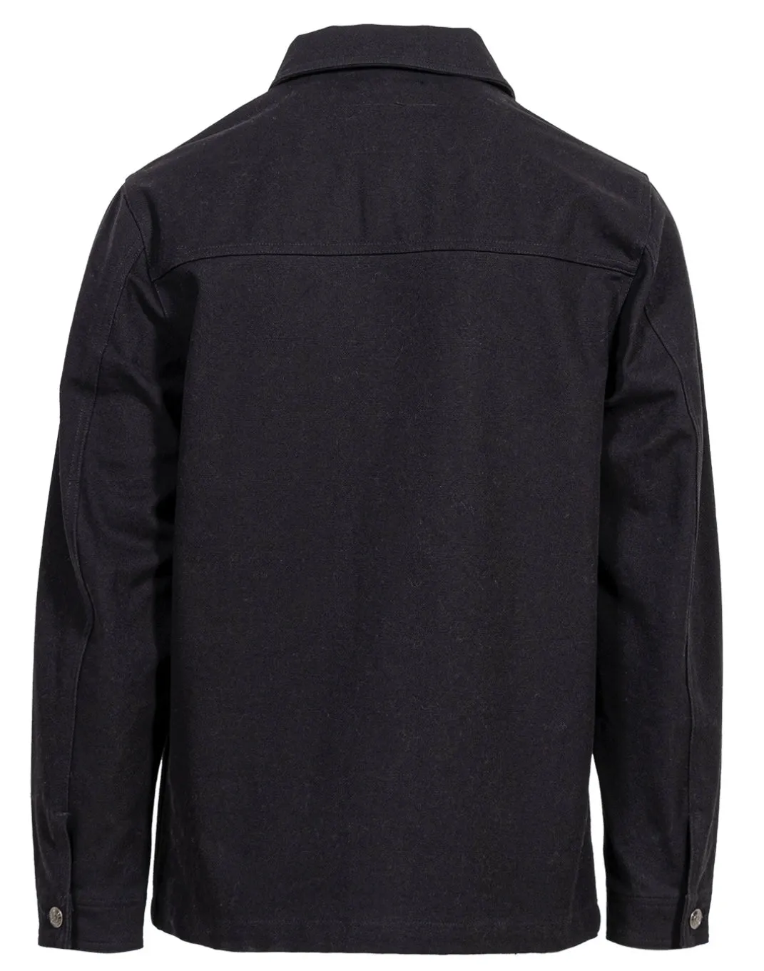 Cotton Canvas Chore Jacket - Black