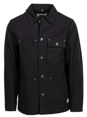 Cotton Canvas Chore Jacket - Black