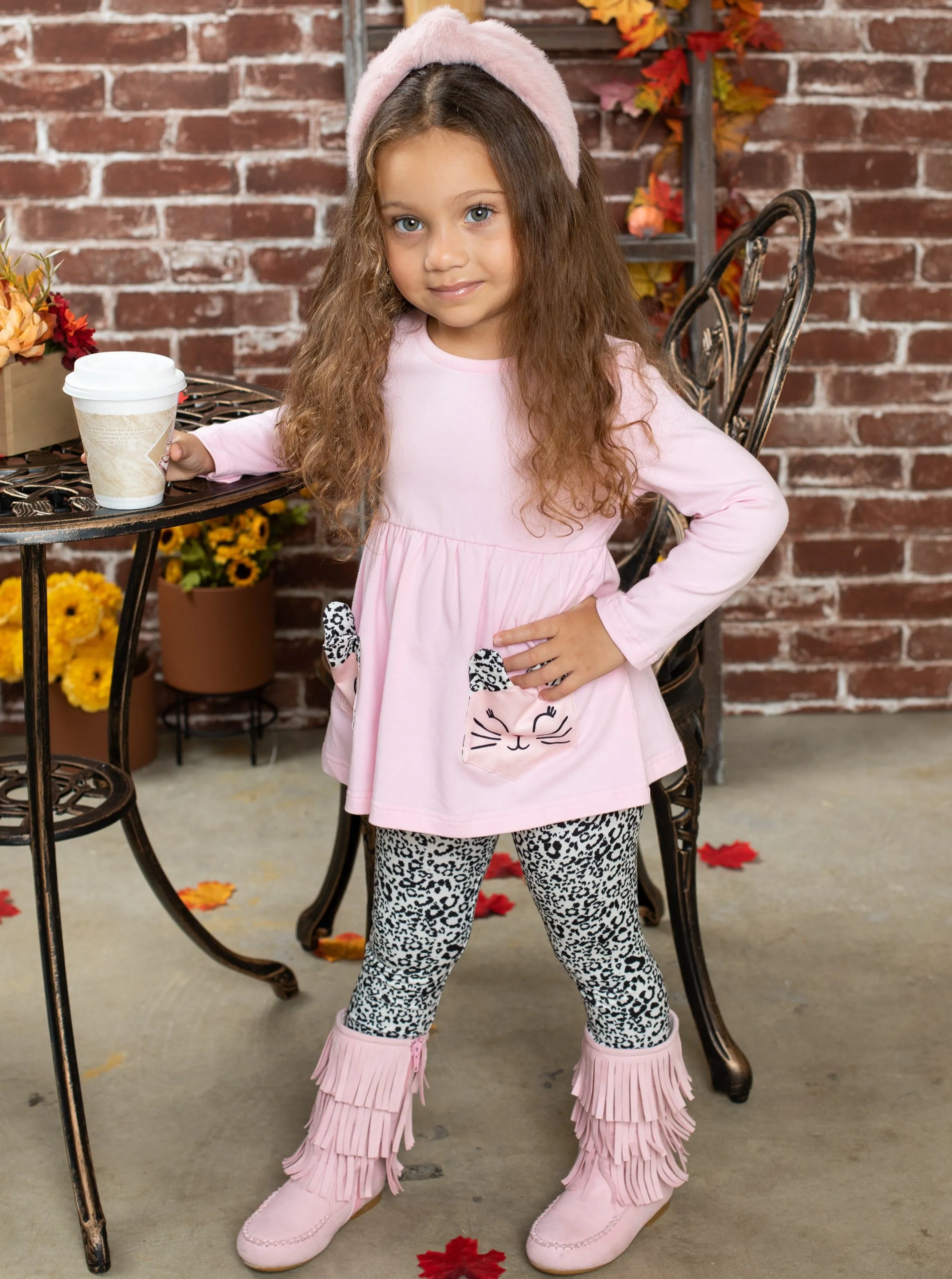 Cutest Kitty Kat Tunic And Leopard Legging Set