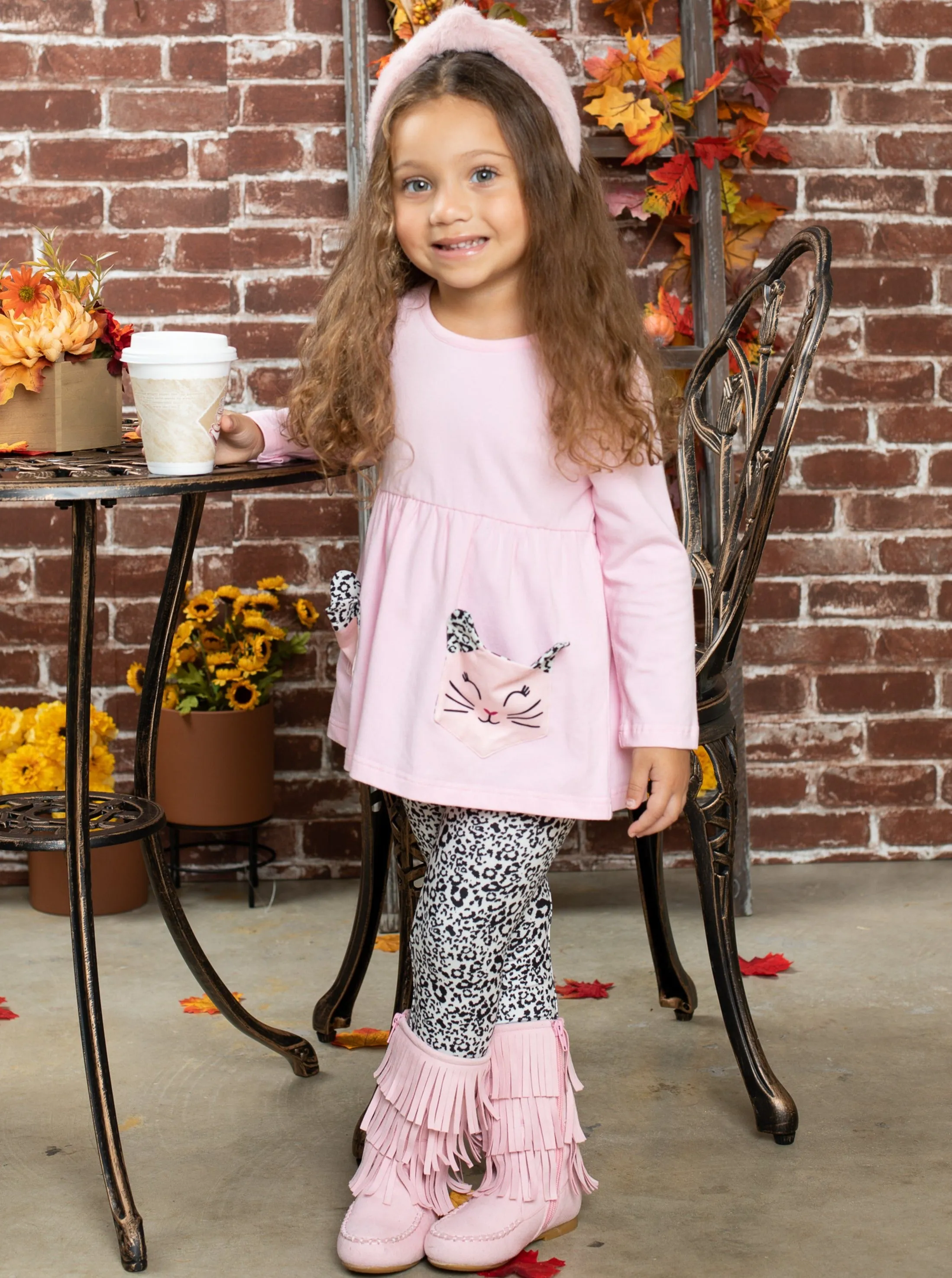 Cutest Kitty Kat Tunic And Leopard Legging Set