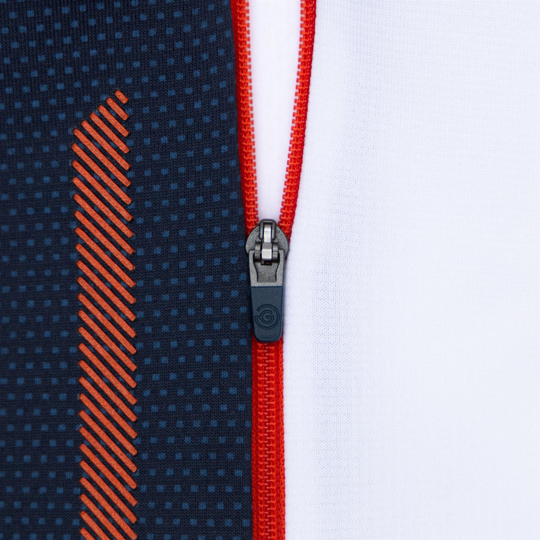 Daxton Insula Half Zip Mid Layer White/Navy/Orange - AW23