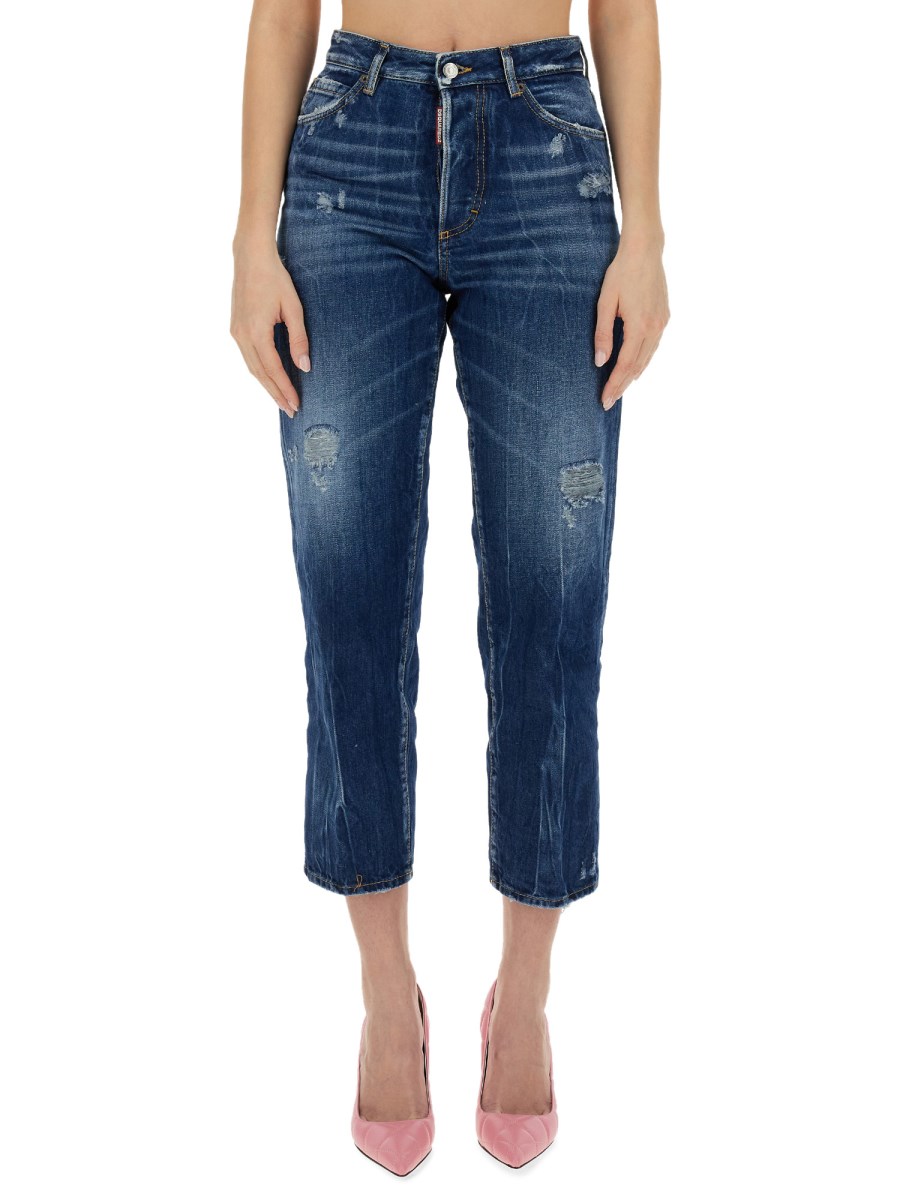 DSQUARED    BOSTON COTTON DENIM JEANS