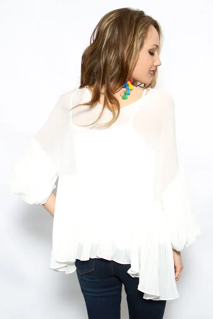 Endless Rose Pleated Chiffon Top