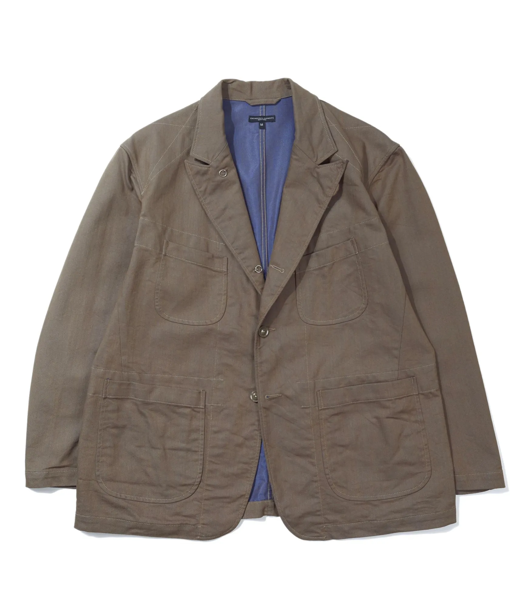 Engineered Garments Bedford Jacket - Khaki/Blue PC Iridiscent Heavy Twill