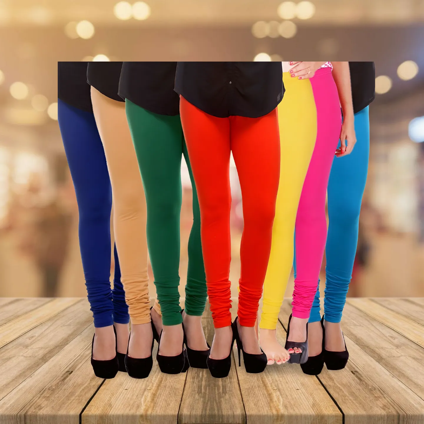 Experience the Beauty of Diversity with Our Multicolored Leggings for Women.