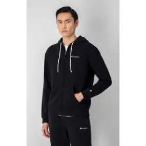 Felpa con cappuccio full-zip uomo Nero