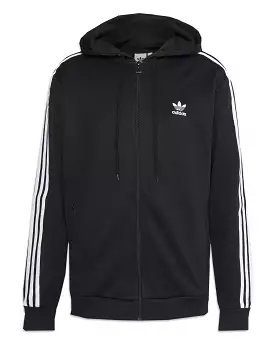 Felpa Uomo Adidas 3 Stripes Full Zip Nero