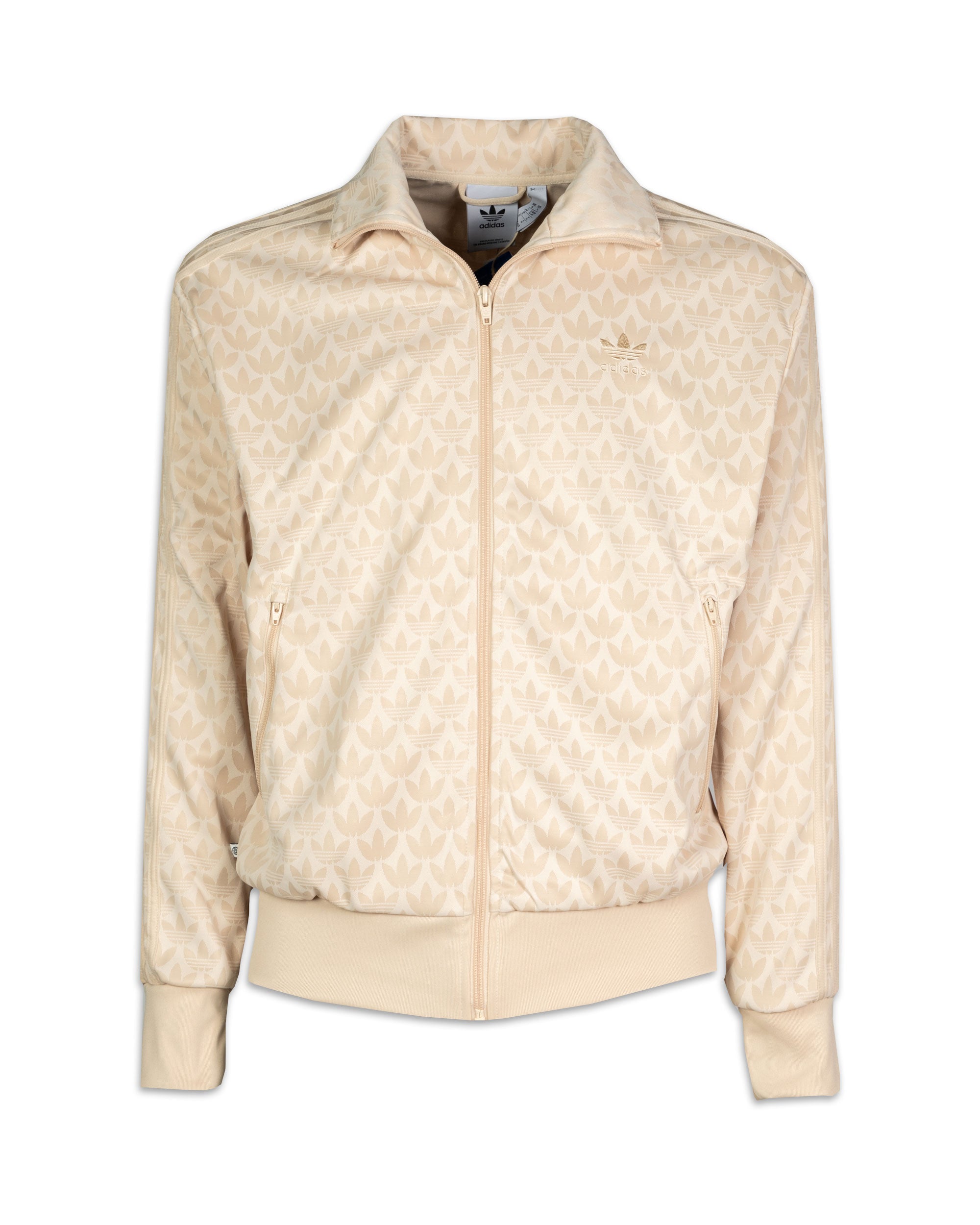 Felpa Uomo Adidas Mono Track Top Graphics Beige