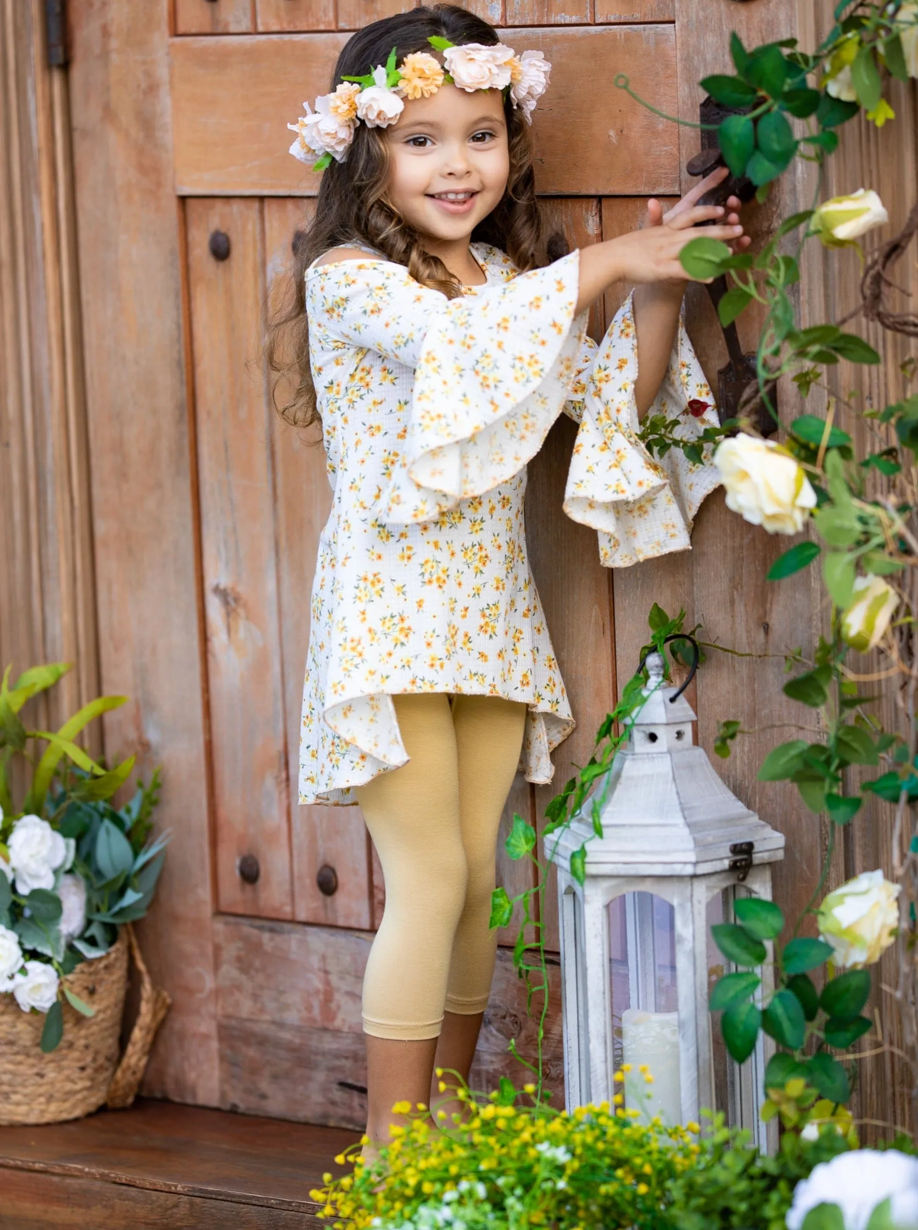 Fleur Galore Cold Shoulder Tunic And Legging Set