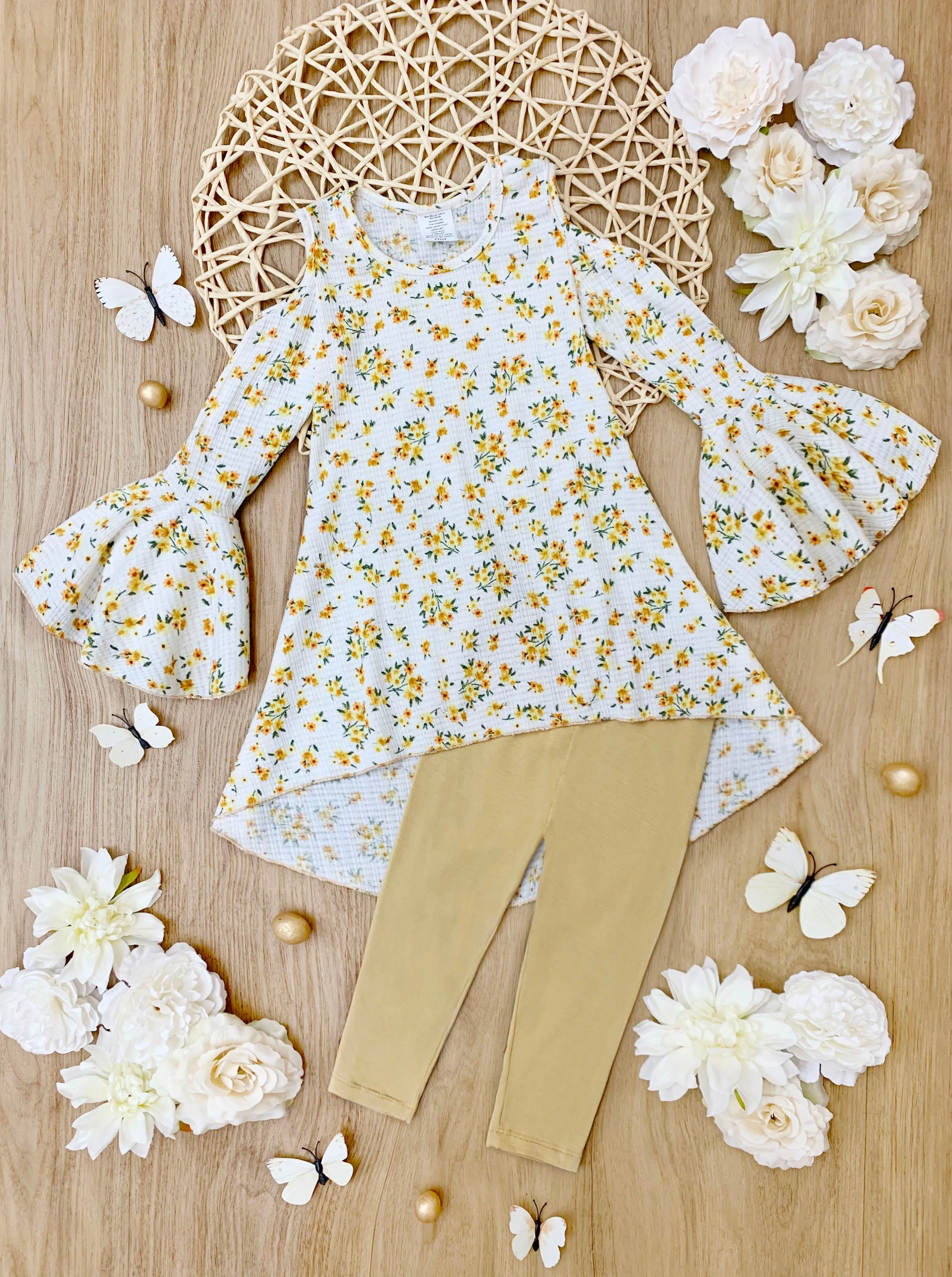 Fleur Galore Cold Shoulder Tunic And Legging Set