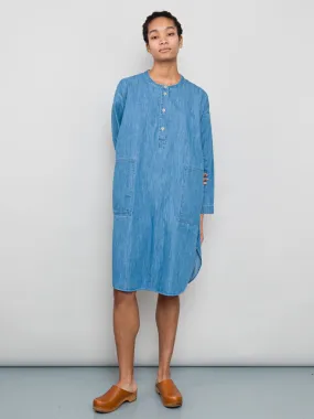 Folk Stack Dress in Lightweight Denim