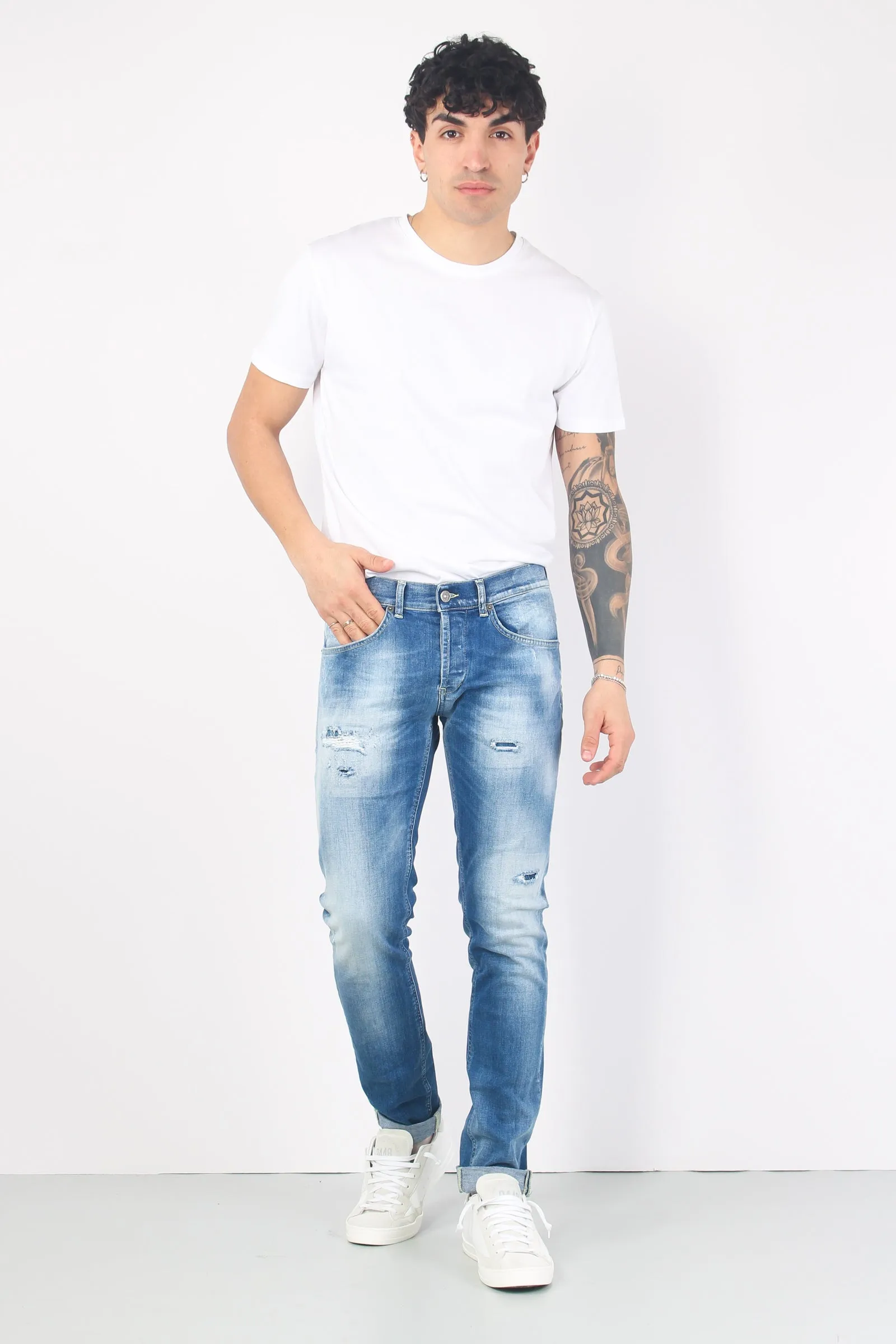 George Jeans Rotture Denim Medio