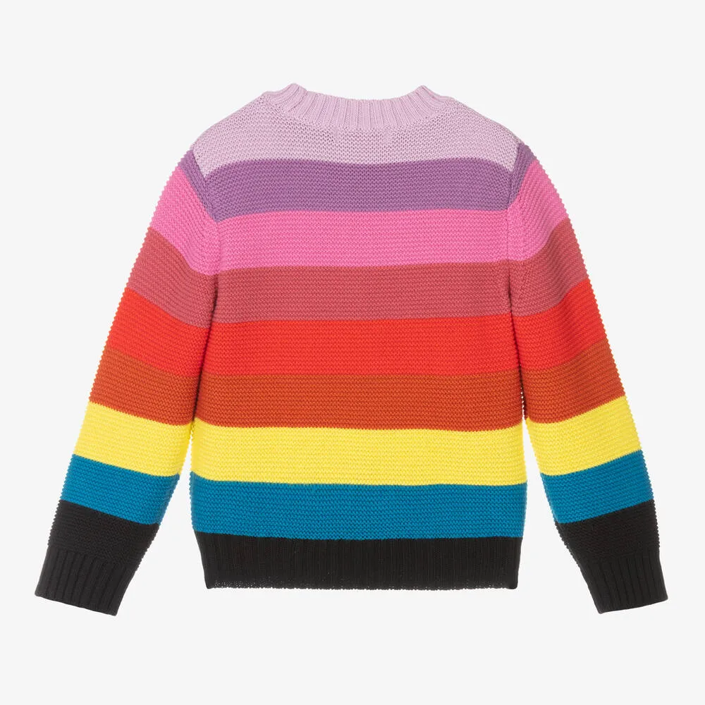 Girls Striped Knitted Sweater