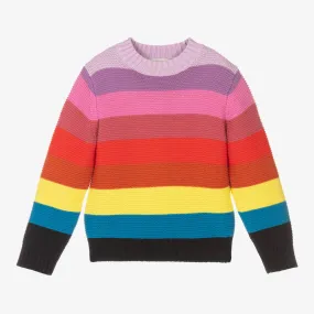 Girls Striped Knitted Sweater