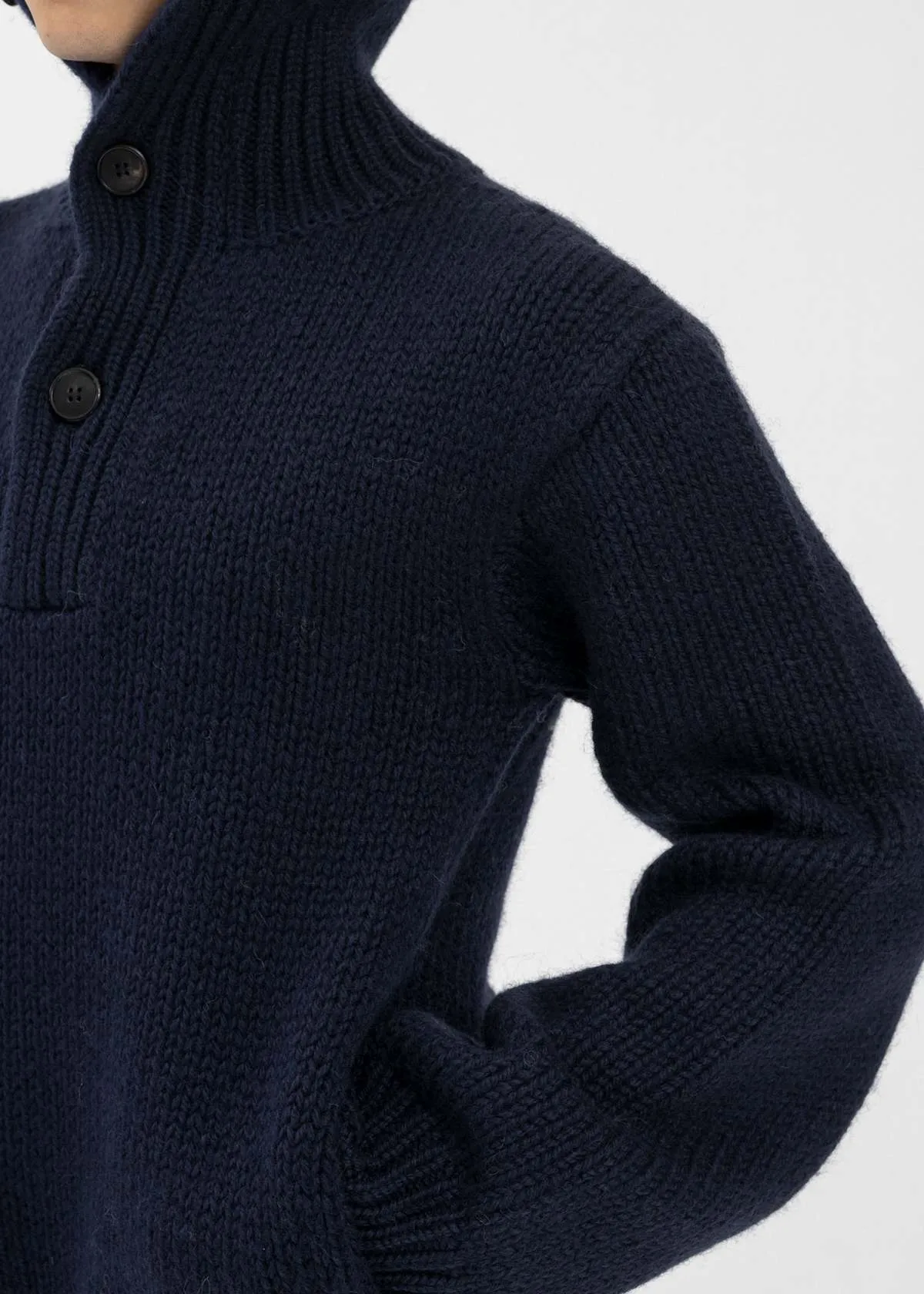 Hi-Turtleneck Sweater - Navy