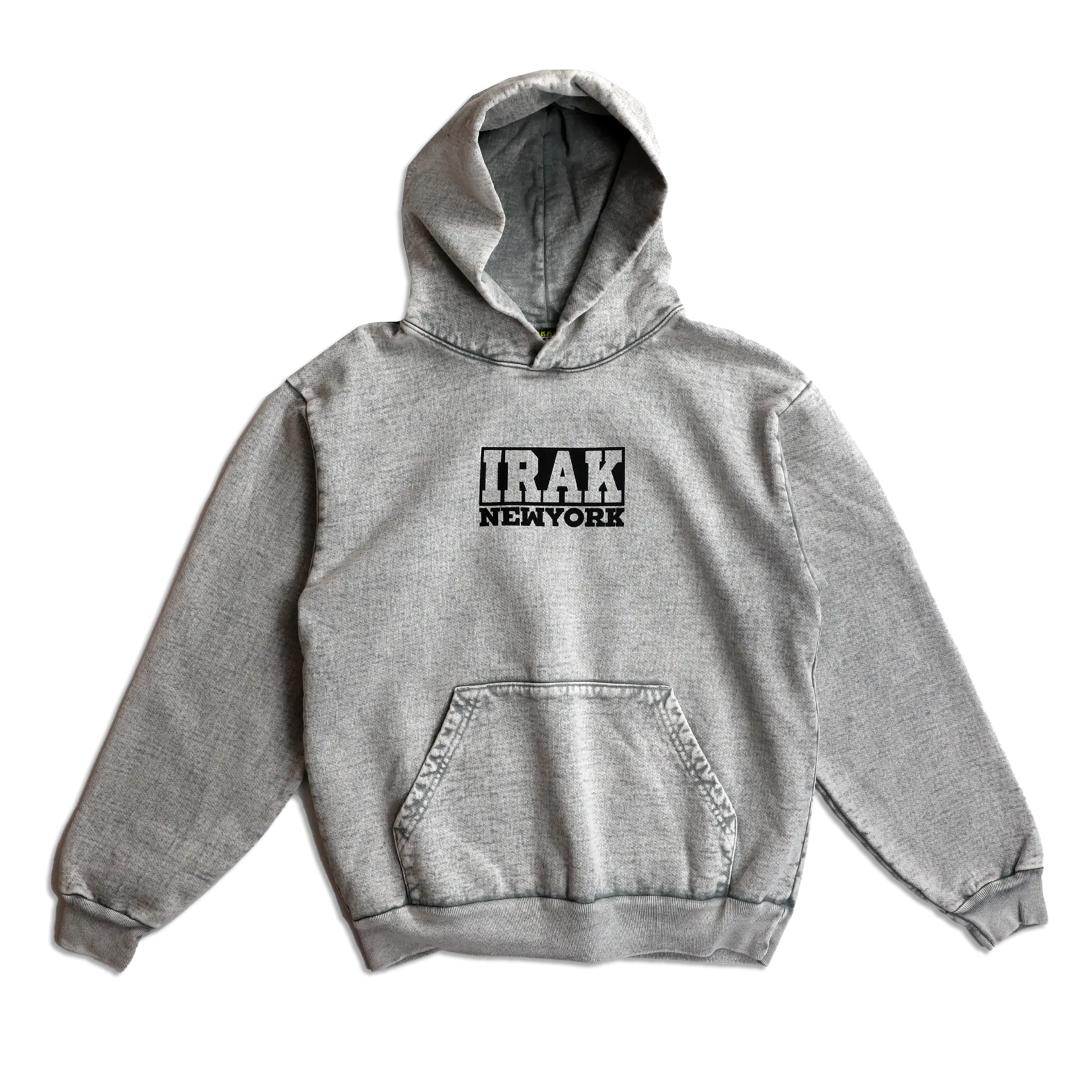 IRAK Logos Hoody Limestone Mineral Wash