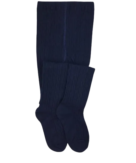 Jefferies Socks Classic Cable Tights - Navy