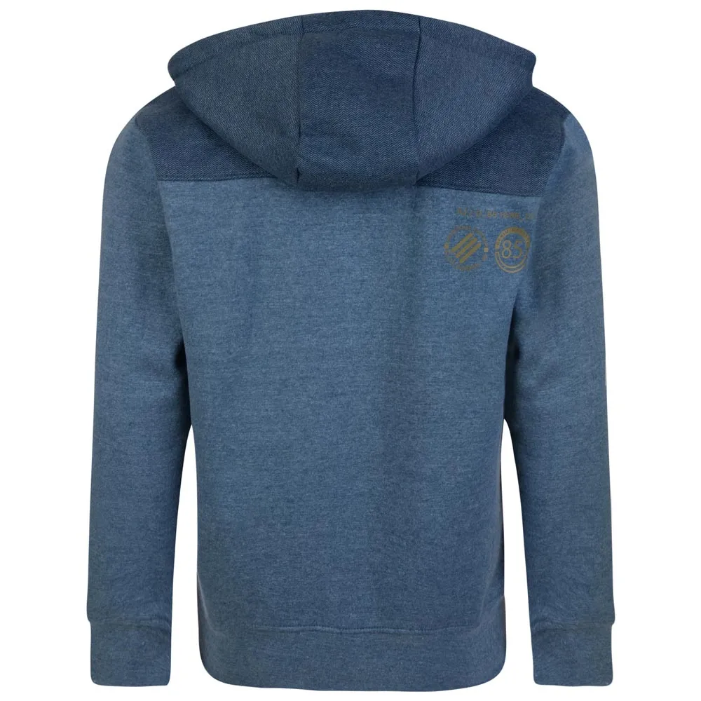 Kam Stylish Cross Stitch Fashion Hoody - Blue