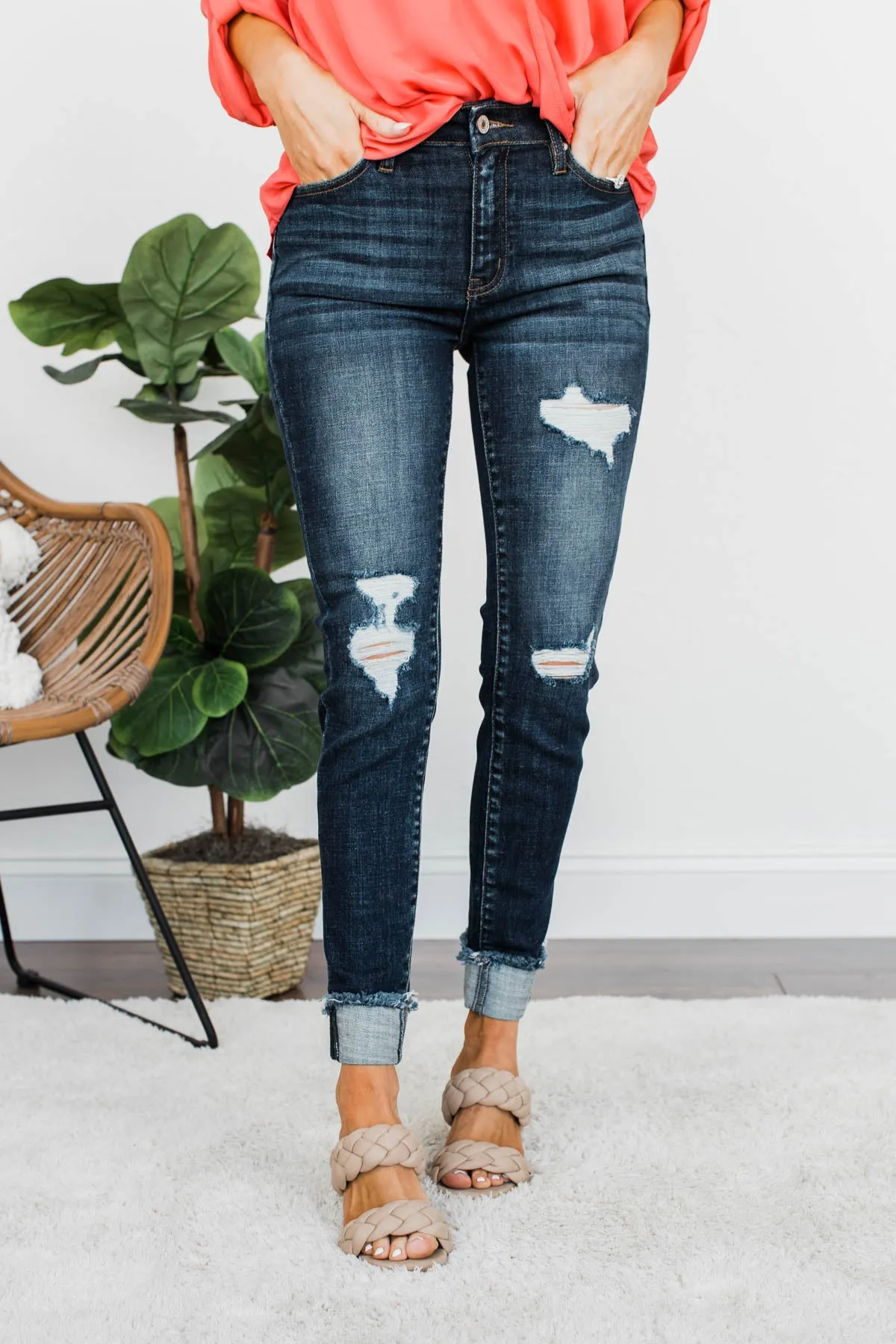 KanCan Distressed Jeans- Addi Wash