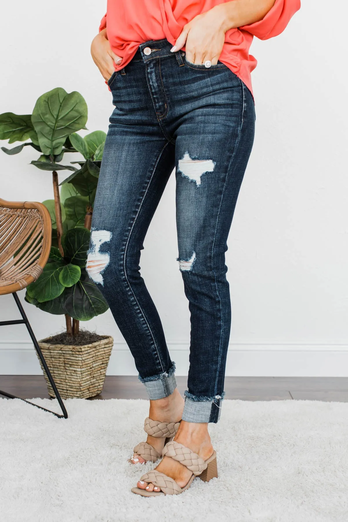 KanCan Distressed Jeans- Addi Wash