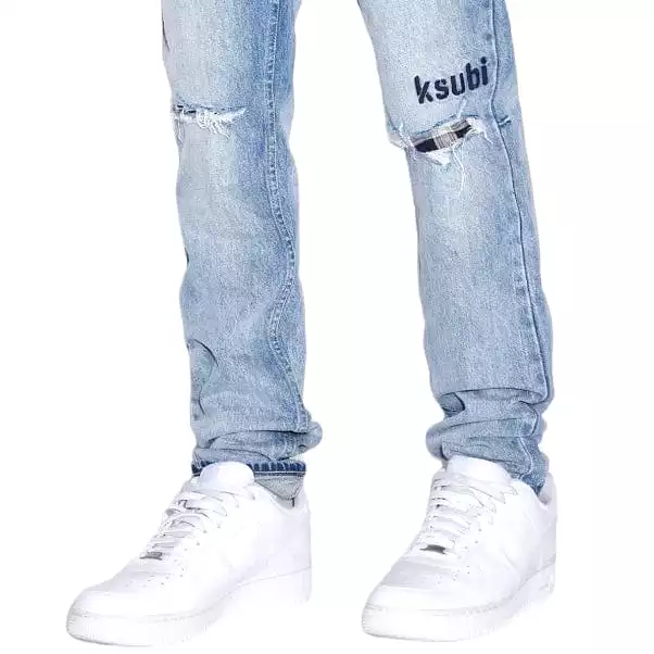 Ksubi Chitch Check Self Repair Denim (Blue Stone Wash) MFA23DJ016