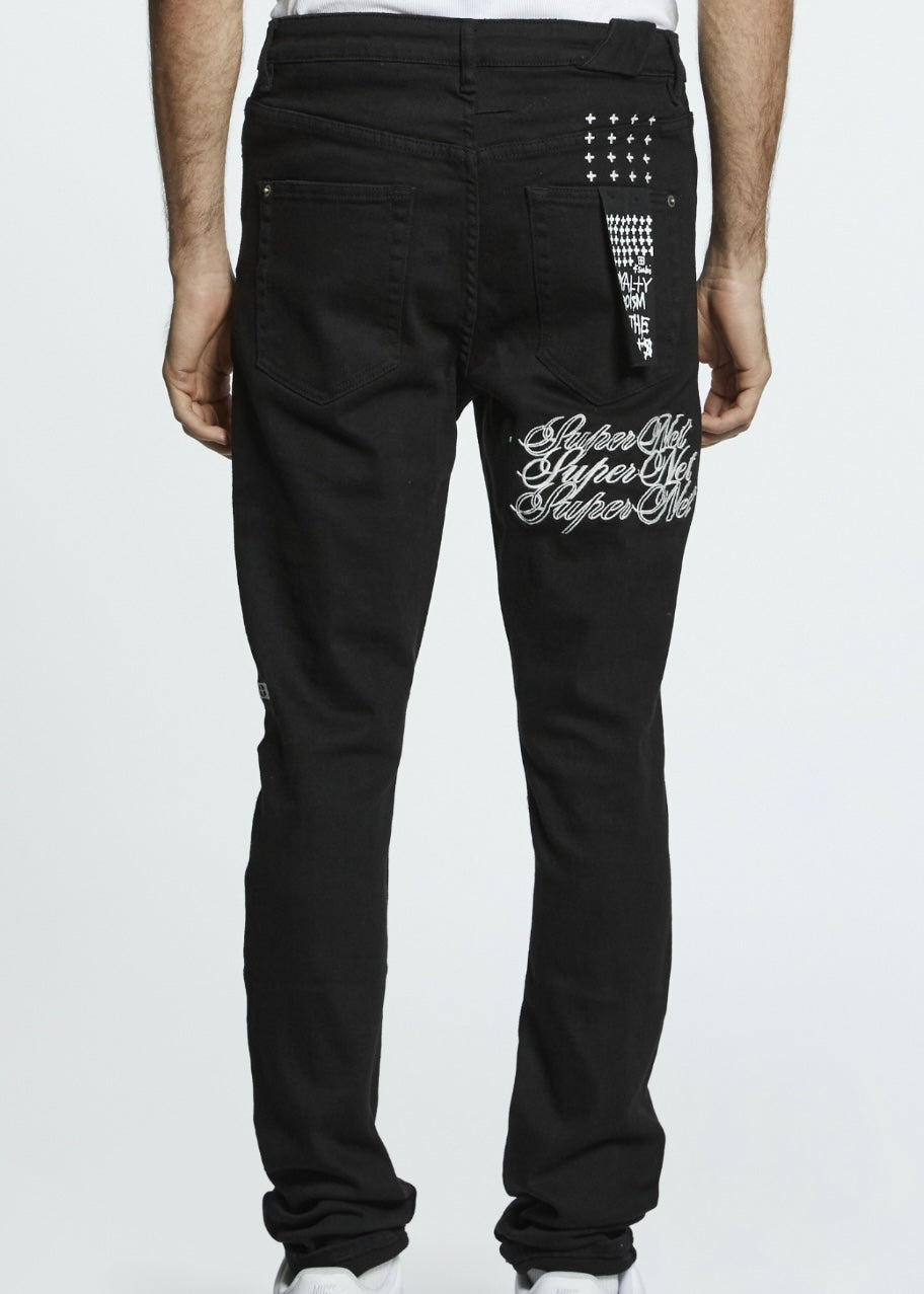 Ksubi Chitch Scripted Black Jeans