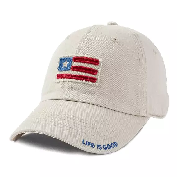 Life Is Good Tattered Chill American Flag Cap 60517