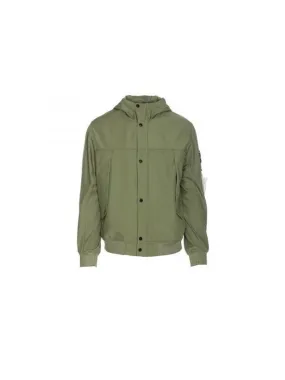 Light Soft Shell R E Dye Technology In Recycled Polyester Hooded Jacket Green