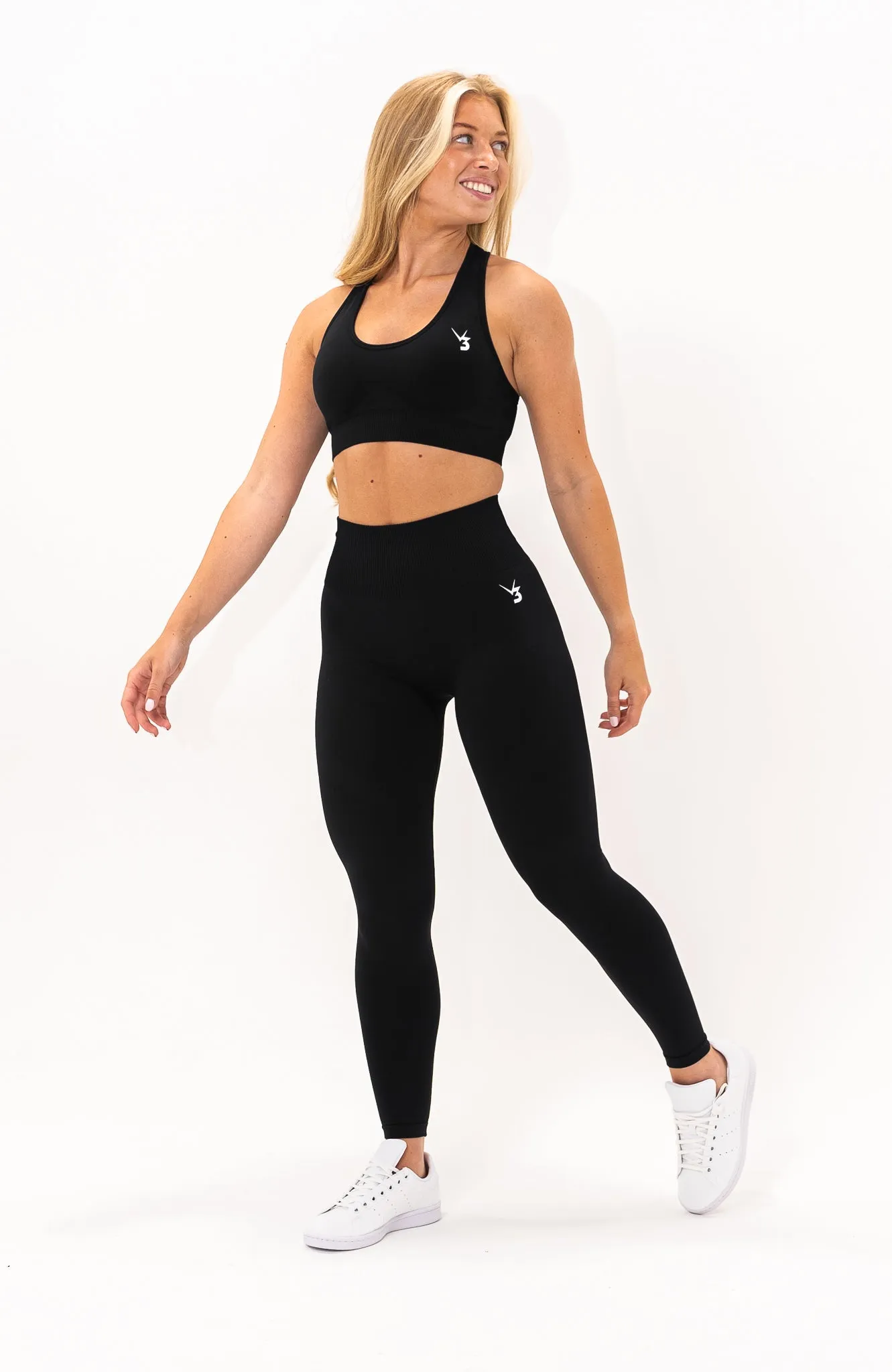 Limitless Seamless Leggings & Sports Bra Set - Black