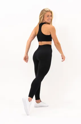 Limitless Seamless Leggings & Sports Bra Set - Black