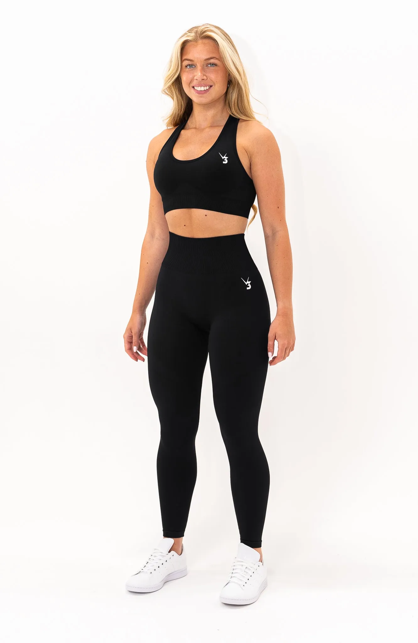 Limitless Seamless Leggings & Sports Bra Set - Black