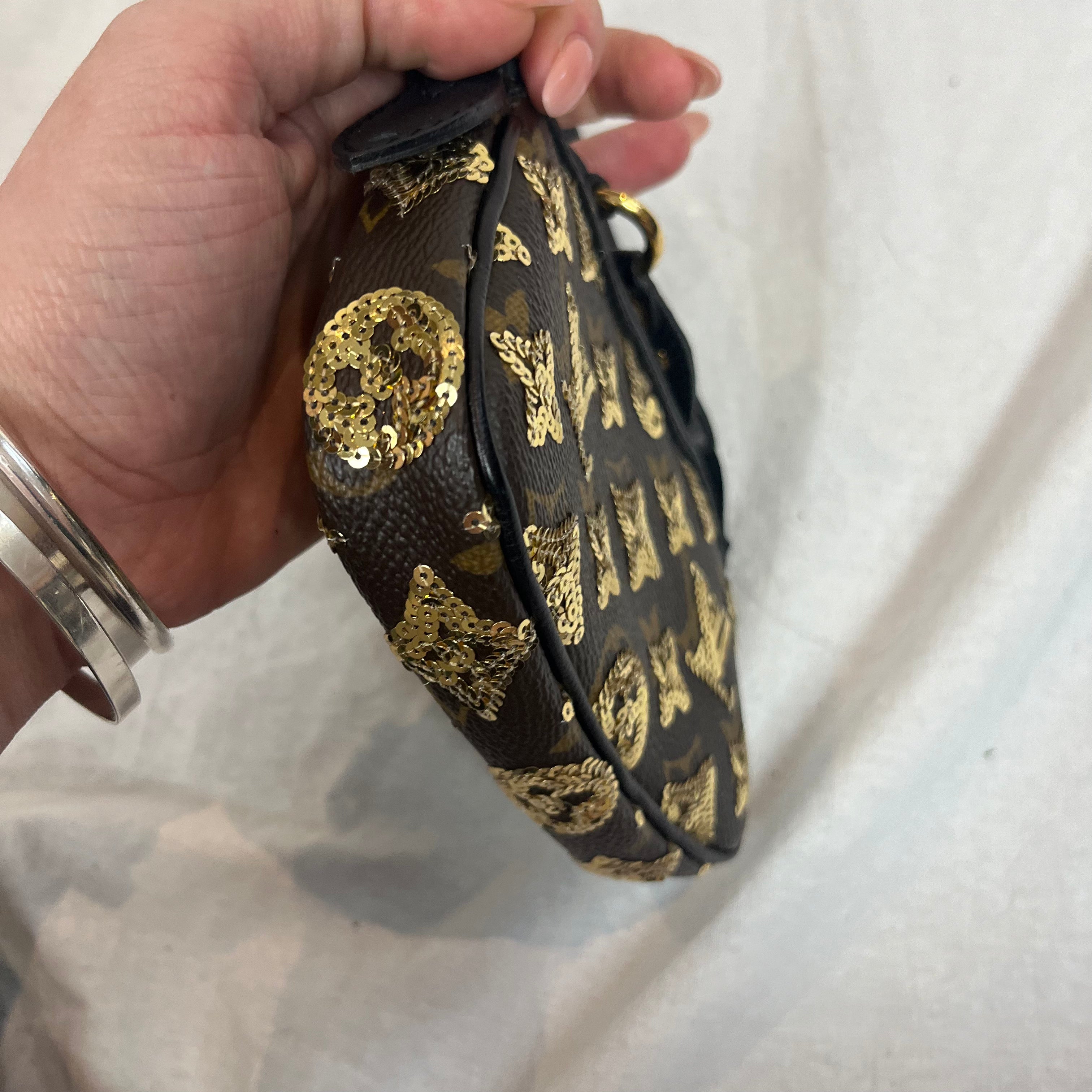 Louis Vuitton 2009 Mini Monogram Sequin Pochette Accessoires Bag