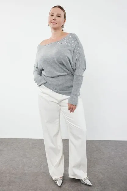 Low Shoulder Knitwear Sweater