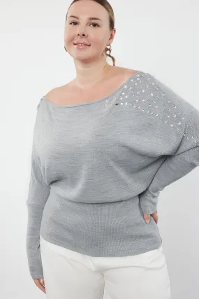 Low Shoulder Knitwear Sweater