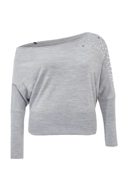 Low Shoulder Knitwear Sweater