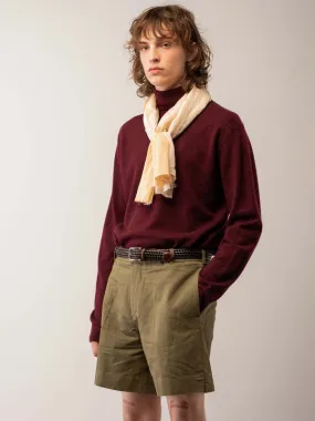 Men Turtleneck Sweater - Burgundy