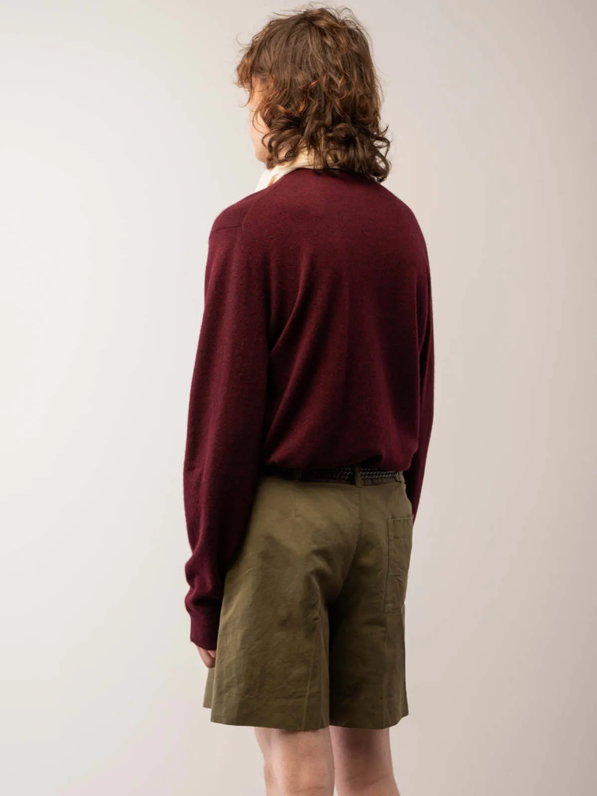 Men Turtleneck Sweater - Burgundy