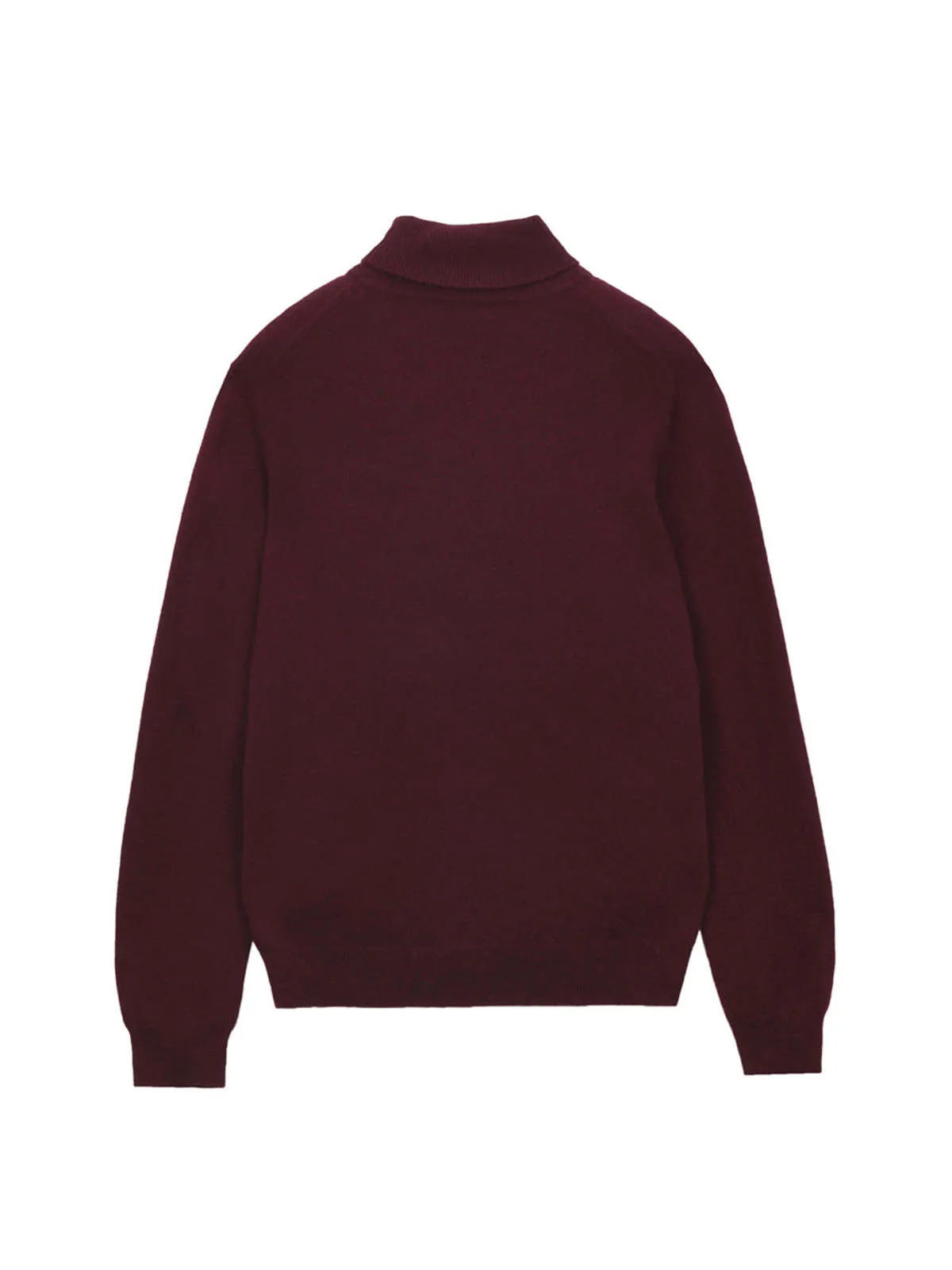 Men Turtleneck Sweater - Burgundy