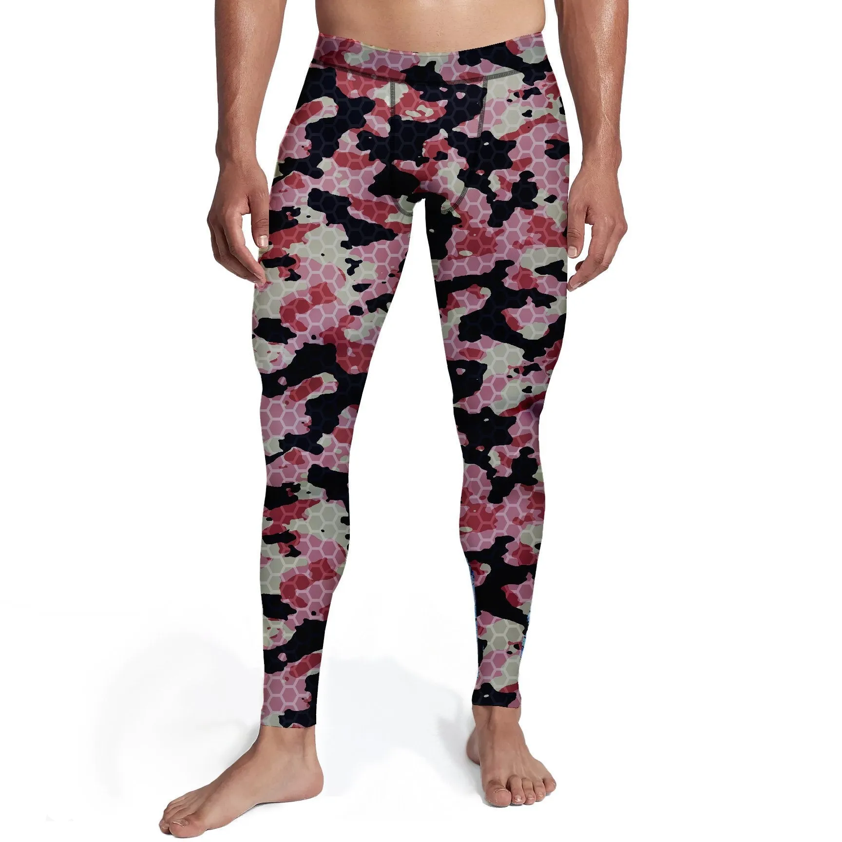 Men's Pink Stone Camo Tights