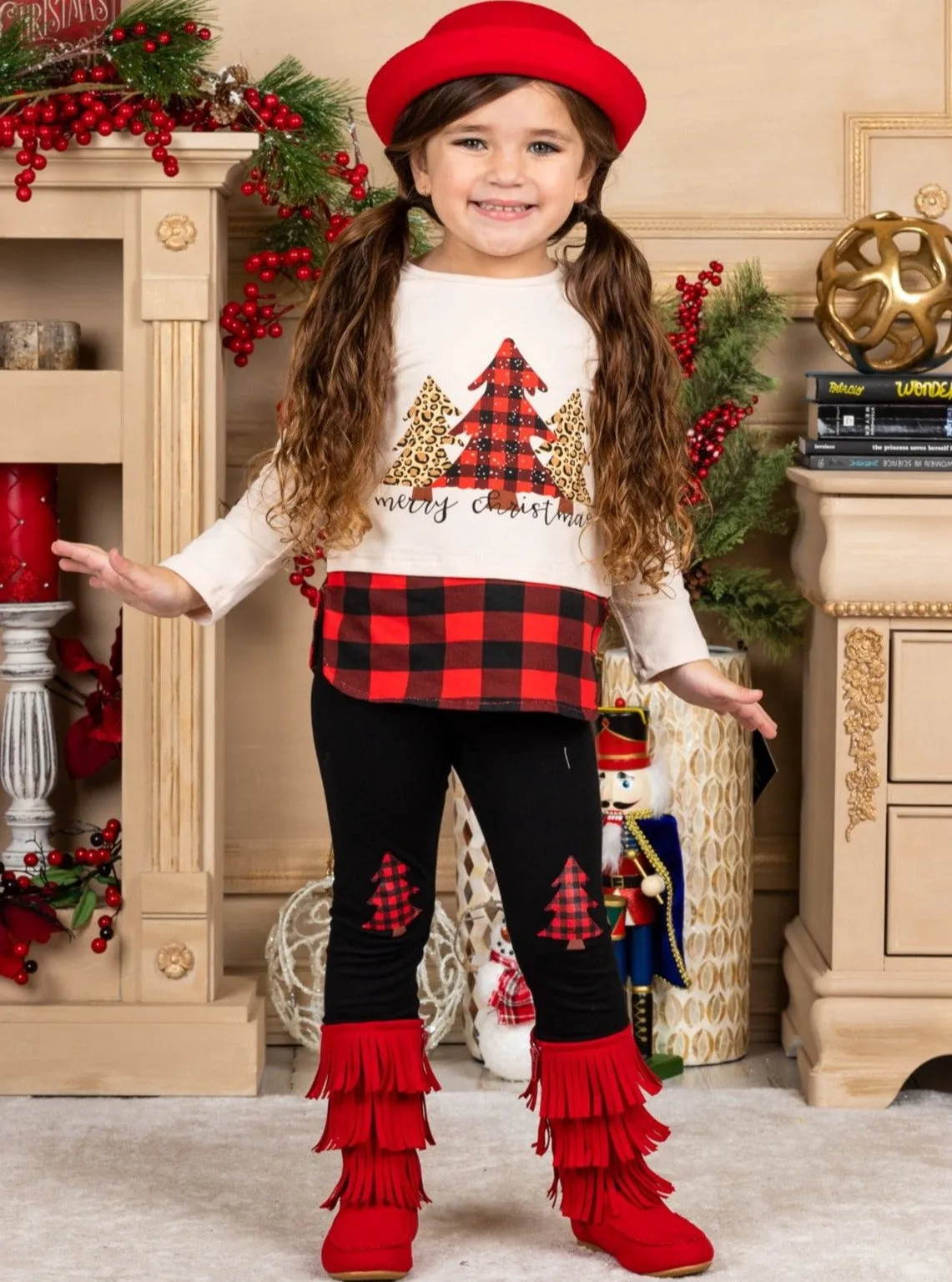 Merry Christmas Cutie Patched Legging Set