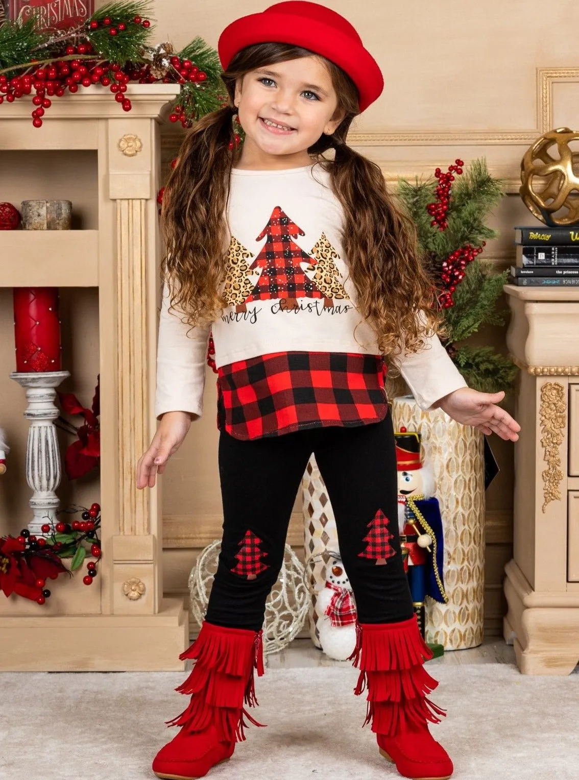 Merry Christmas Cutie Patched Legging Set